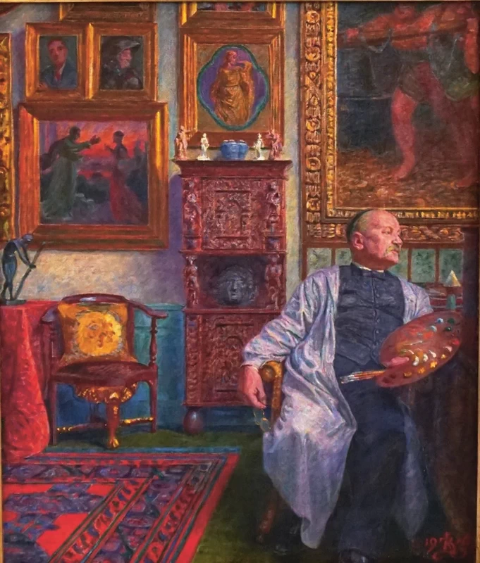 Kristian Zahrtmann - Autoritratto a casa, Museo d'arte di Bornholm